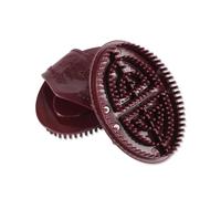 Fukaisu 2pcs Brosse Massage Méridienne du Corps, Brosse Méridienne Abdominale en PVC à Poils Souples pour Relaxation du Corps Cou Dos Taille Épaules Jambes Pieds(Rouge-Marron)