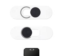 Fukaisu 2Pcs Cache Caméra Avant Téléphone pour Android Pixel Galaxy iPad, Bloqueur Coulissant Caméra Unique Centrée Protection de la Vie Privée pour Smartphone Cache Webcam Ultra-Mince (Noir)