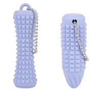 Fukaisu 2pcs Porte-clés Fidget à Picots, Jouet Anti-Douleur à Picots Pressables Mini-Jouet de Poche en Silicone Imprimé 3D pour Adultes et Enfants Cadeaux Fantaisie (Gris Violet)