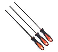 Fukaisu 3pcs Lime Tronçonneuse pour STIHL, 3 Spécifications en Acier à Roulement Limes Tronçonneuse Compatibles avec Chaînes 3/8" LP .325" et .404" avec Poignée Ergonomique pour Travail du Bois