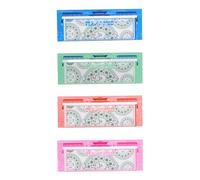 Fukaisu 4pcs Mignon Guide Carte Mahjong & Chercheur de Ligne, Multicolore Acrylique Lecteur Lignes Cartes Mahjong Outil Pratique pour Débutants Voyage Fêtes Soirées Jeux