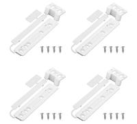 Fukaisu 4pcs Universel Intégré Réfrigérateur Congélateur Glissière Porte avec Supports & Agrafes, Montage Porte Réfrigérateur Kit d'Installation Rail Fixation Accessoire Pièce Réparation