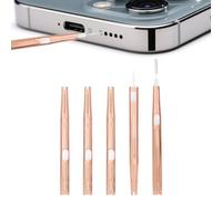 Fukaisu 5pcs Mini-Brosse de Nettoyage Double Face pour Port de Charge, Poils et Crochet Anti-Obstruction pour la Plupart des Haut-Parleurs Port Charge Téléphones Portables (Rose)