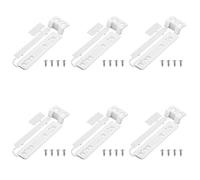 Fukaisu 6pcs Universel Intégré Réfrigérateur Congélateur Glissière Porte avec Supports & Agrafes, Montage Porte Réfrigérateur Kit d'Installation Rail Fixation Accessoire Pièce Réparation