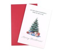 Fukaisu Carte Vœux Noël avec Enveloppe, Cartes Drôles Joyeux Joyeuses Fêtes Carte Cadeau Décoration pour Famille Amis Collègues Enseignants Employés Patrons ou N'importe Qui (Arbre Noël)