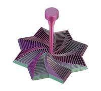 Fukaisu Étoile Anti-Stress 3D Expansée, Octogone Étoile Fractale Coloré à Poignée avec Design Spirale Tournant Outils de Décompression pour Bureau