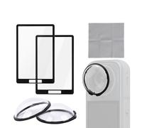 Fukaisu Kit d'Accessoires Protection pour Insta 360, Comprenant 2 Protections d'Objectif Premium et 2 Films Protecteurs d'Écran avec Kit Nettoyage Verre Trempé 10H de Transparence pour Insta 360 X5