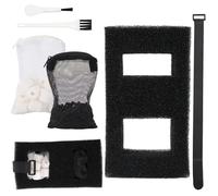 Fukaisu Kit Media Filtrant Aquarium pour Fluval Spec Evo Betta & Flex Série Aquarium Bureau, Comprenant du Coton Filtrant Recharges de Charbon Actif Anneaux en Céramique Câble de Filtration & Brosses