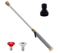 Fukaisu Lance de Nettoyeur Haute Pression, Lance D'arrosage Puissance avec 2 Buses et Connecteur Pièces et Accessoires pour Nettoyeur Haute Pression pour Jardin Pelouse Voiture Animalerie (Gris)