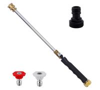 Fukaisu Lance de Nettoyeur Haute Pression, Lance D'arrosage Puissance avec 2 Buses et Connecteur Pièces et Accessoires pour Nettoyeur Haute Pression pour Jardin Pelouse Voiture Animalerie (Noir)