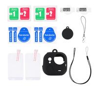 Fukaisu Set de Coques Silicone pour Insta360 Go Ultra Caméra, Coque Protection avec Dragonne/Anti-Perdition/Bracelet/Couvercle d'Objectif & Protège-Écran Objectif pour Action Pod Accessoires