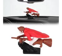 Fukaisu Sorcier Balai Ornement Tableau Bord, Drôle Activé par Mouvement Décoration Auto Passionnés D'automobile Cadeau Qui Dérive & Tourne Magique Jouet Tableau Bord & Accessoire Fantastique (Garçon)
