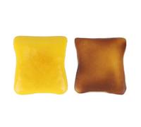 Fukaisu Squishies en Forme de Pain et Beurre, 11,5x10,5x4cm Ultra Doux à Remontée Lente Jouet à Presser pour Adultes Enfants Cadeaux d'Invités et Décoration de Bureau (Jaune)