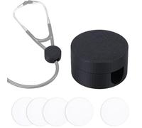 Fukaisu Support pour stéthoscope AirTag, support de stéthoscope numérique noir avec 5 autocollants, boîte de suivi de sécurité pour stéthoscopes numériques EKO CORE 500 et 3M Littmann CORE
