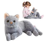 Fukamou Animal en Peluche Chat réaliste | Animal en Peluche de Chat RéAliste Mignon Simulation en Peluche en Peluche Chats Jouets Chat PoupéEs Table DéCor