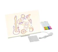 Fukamou Ardoise à Écrire LED - Ardoise à Dessin pour Tout-Petits - Matériel de Gribouillage Effaçable Outil Éducatif pour Dessin