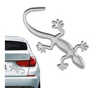 Fukamou Autocollant Lézard Gecko | Autocollants en Verre en Alliage de Zinc Gecko - Autocollant de Voiture de décalque de Logo d'insigne de Chrome en métal Pur, Autocollant Anti-Rayures de Bloc de
