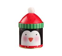 Fukamou Boîte à Biscuits de Noël, Boîtes à Biscuits Rondes en Métal, Noël Métal Boîtes de Bonbons, Boîtes à Biscuits de Noël en métal avec Couvercle, Boîte à Biscuits