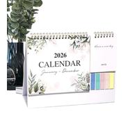 Fukamou Calendrier de Bureau - Calendrier de Bureau Janv-Déc 2026 | Liste de Tâches Agenda 12 Mois, Blocs à Lignes Grands Fournitures de pour Femmes Enseignantes Planification Organisation