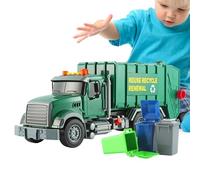 Fukamou Camion à ordures - Camion Poubelle réaliste avec Son et lumière,Grand Camion à ordures de Recyclage 1:12, Jouet pour, Jouet à ordures alimenté par Friction, Cadeaux pour garçons