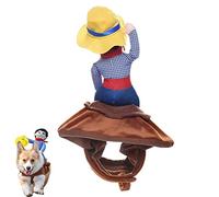 Fukamou Costumes pour Chiens Costume pour Animaux de Compagnie Costume d'halloween pour Animaux de Compagnie Cowboy Rider Style Chiens Tenues
