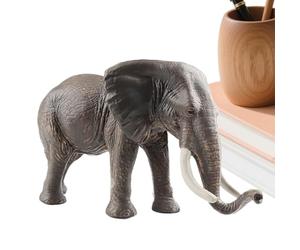 Fukamou Décoratif Éléphant Pour La Maison | Statuette Décorative Éléphant D'Asie,Sculpture solide réaliste, Ornement d'apprentissage précoce pour garçons et filles pour bibliothèque, jardin d', patio,