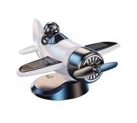 Fukamou Décoration pour Tableau De Bord - Décoration d'avion Intérieur À Énergie Solaire,Ornement Tournant pour Voiture Bureau Fête Anniversaire Noël Cadeau