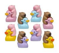 Fukamou Figurines de Capybara | 8 Pièces Petites Figurines de Capybara Décor de Gâteau - Décoration Maison Mignonne Accessoires de Jardin pour Décor Animal Décoration de Gâteau