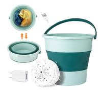 Fukamou Mini-machine à laver, Lave-linge portable pliable d'une capacité de 10 L, Petite laveuse de nettoyage à ultrasons pour vêtements d', caravane, dortoir