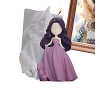 Fukamou Moule en Silicone Fille - Moule à Savon en Silicone Mignon Little Princess | Petite Fille Bougie Silicone moules Fille Fondant Moule pour Faire des gâteaux, des savons, des poudings, des