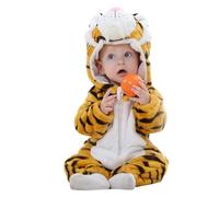 Fukamou Pyjama grenouillère, Costume d'halloween pour bébé,Costume de Tigre, déguisement Unisexe, Onesie pour Kids, pour fêtes, Cosplay, Costume d'halloween et de Carnaval