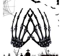 Fukamou Statue de Mains de Squelette | Sculpture de Mains de Squelette d'halloween | Bras Réalistes Faux pour Maison Hantée et Accessoires de Farce pour Adultes, Adolescents, et