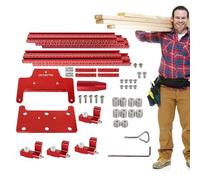 Fukamou Système de Guidage Parallèle pour Scie à Rail, Rail de Guidage Coulissant en Alliage d'Aluminium, Accessoire Menuiserie Pour Perçage Et Assemblage Meuble