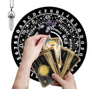 Fukamou Tapis Pendule | Planche Ouija en Caoutchouc métaphysique | Seance Decor et Witch Board pour Adolescents Adultes, Wiccan Supply, Découvrez Les Secrets paranormaux