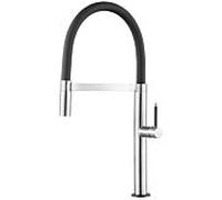 Robinet d'évier de cuisine AqvaZone AqvaKitchen 083159770 en acier inoxydable brossé, avec douchette