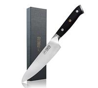 Fukito - Couteau Universel Design Japonais Lame 15cm Acier Inoxydable Allemand X50 Manche Bois d'Ébène - Vendu Dans Un Coffret Cadeau