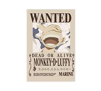 FUKITT Affiche de dessin animé One Piece Monkey D Luffy - Dernière affiche sur toile - Décoration pour chambre, bureau, pièce - Cadeau (style 6, sans cadre) - 60 x 90 cm