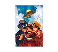 FUKITT Poster d'anime une pièce Luffy Ace Sabo - Impression sur toile - Décoration murale pour salon, chambre à coucher - Style sans cadre (30 x 45 cm)