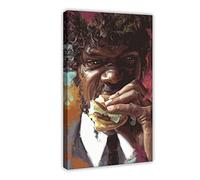 FUKITT Poster de film Jules Winnfield Samuel L Jackson Pulp Fiction sur toile - Décoration murale pour salon, chambre à coucher - Style sans cadre - 40 x 60 cm