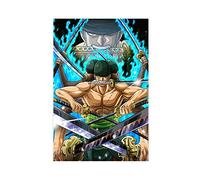 FUKITT Poster One Piece Roronoa Zoro 5 sur toile - Décoration pour chambre à coucher, bureau, chambre - Cadeau - Sans cadre - 30 x 45 cm