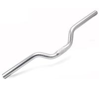 FukkeR 25.4mm Riser Guidon de vélo 520/580 mm Aluminium Alliage Relevé Cintre VTT et vélos de Route Barre de Balade Rise 50mm (Color : Silver, Size : 520mm)