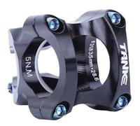 FukkeR 31.8mm Vélo Souches Guidon Potences 35mm Tige De Guidon Courte De Vélos Route Potence VTT Alliage D'aluminium 0 Degrés pour Cyclisme BMX XC AM FR DH (Color : Black, Size : 35mm)