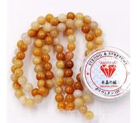 Fukugems Perlen mit Stretch-Kordel für Schmuckherstellung lose Steinperlen für DIY Energiestein Heilkraft Armband 4mm=180 pièces Et 1 bobine de cordon Orange Aventurine 4mm