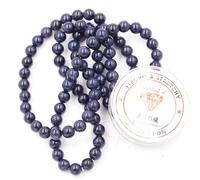 Fukugems Perlen mit Stretch-Kordel für Schmuckherstellung Lose Steinperlen für DIY Energiestein Heilkraft Armband 4mm=180 pièces Et 1 Bobine de Cordon Blue Sand Stone 4mm