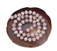 Fukugems vente en gros pierre naturelle perles bracelet collier vendu par sac avec 5 brins à l'intérieur 1 rouleau de corde, Diaphragme à facettes light kunzite 8mm