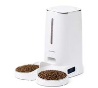 FUKUMARU Distributeur Croquettes Chat Automatique, 4L Distributeur Croquettes pour Chiens et Chats avec 2 Bols en Acier Inoxydable