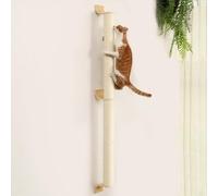 FUKUMARU Griffoir Mural pour Chat, 152,4 cm de Haut, griffoir Mural pour Chaton, Arbre d'escalade Robuste en sisal d'intérieur