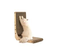 FUKUMARU Griffoir pour Chat, Griffoir Mural en Forme de L de 42 cm, Grattoir pour Chat en Carton avec Balle, pour Chats d'Intérieur