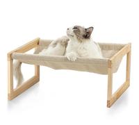 FUKUMARU Hamac pour Chats, 53X42X25 cm Lit Surélevé pour Chats pour l'intérieur - Meuble pour Animaux Domestiques, hamac Doux pour Chiens, Lit pour Chat Adulte