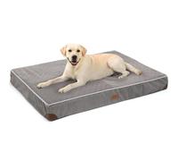 FUKUMARU Lit orthopédique pour chien de taille XL avec housse amovible lavable, lit imperméable pour cage à œufs, tapis de soutien en mousse pour animal domestique, tapis en velours côtelé confortable